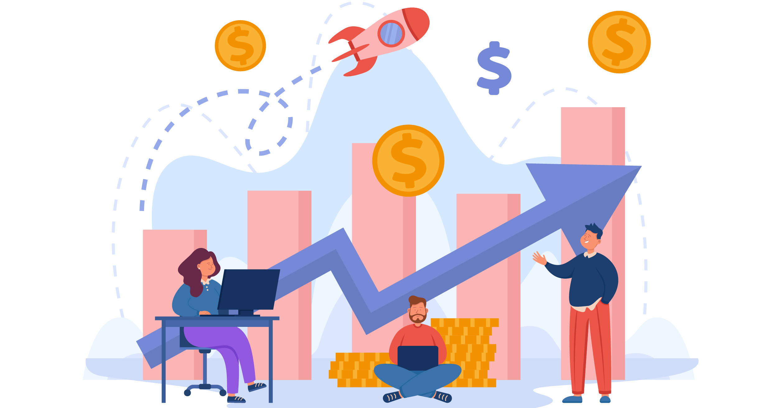 Animated graph showing the importance of analytics in marketing with key metrics like engagement and ROI.