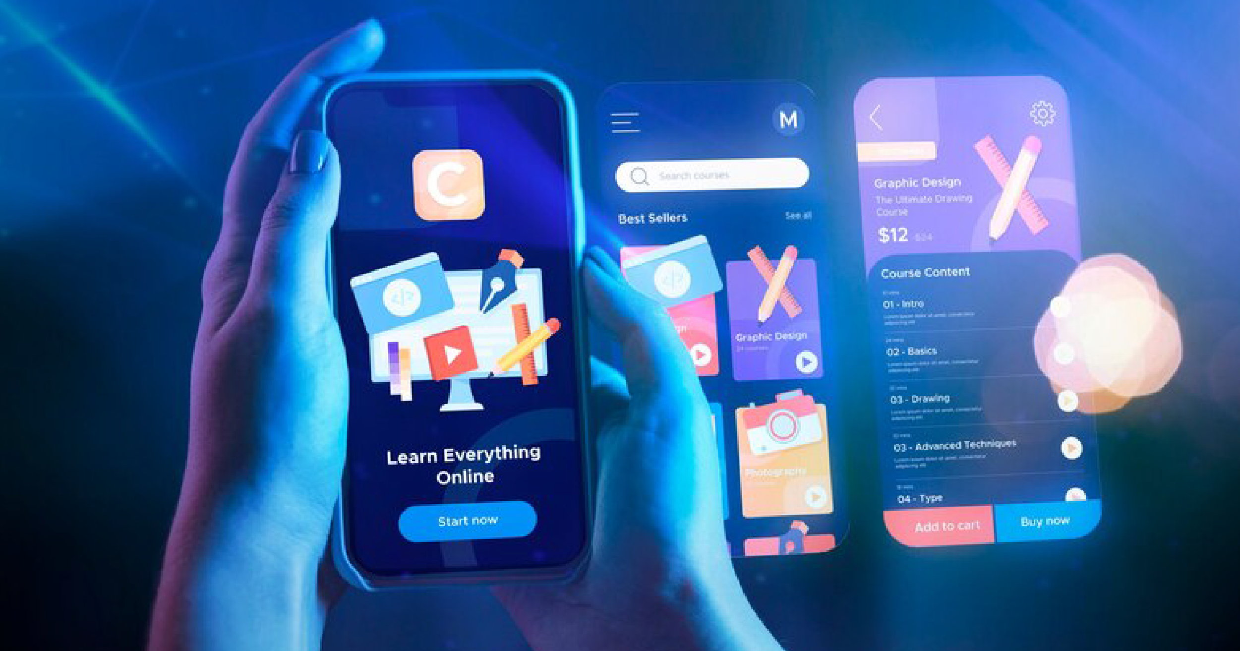 A person is browsing their phone, searching for a reliable mobile app development company.