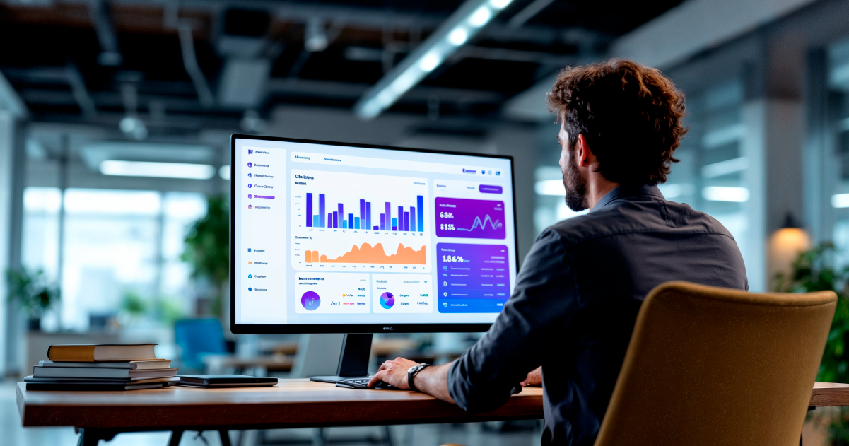 Performance marketing agency professionals reviewing website analytics and visitor statistics